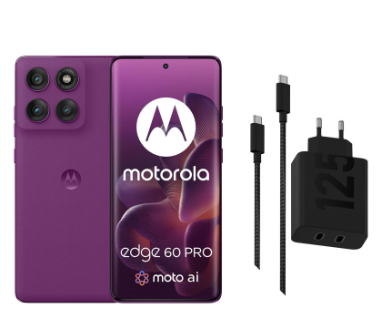 Smartfon Motorola edge 60 pro 5G 12/512GB Sparkling Grape + Ładowarka 125W